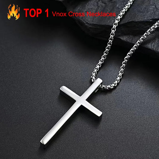 Collier croix mixte